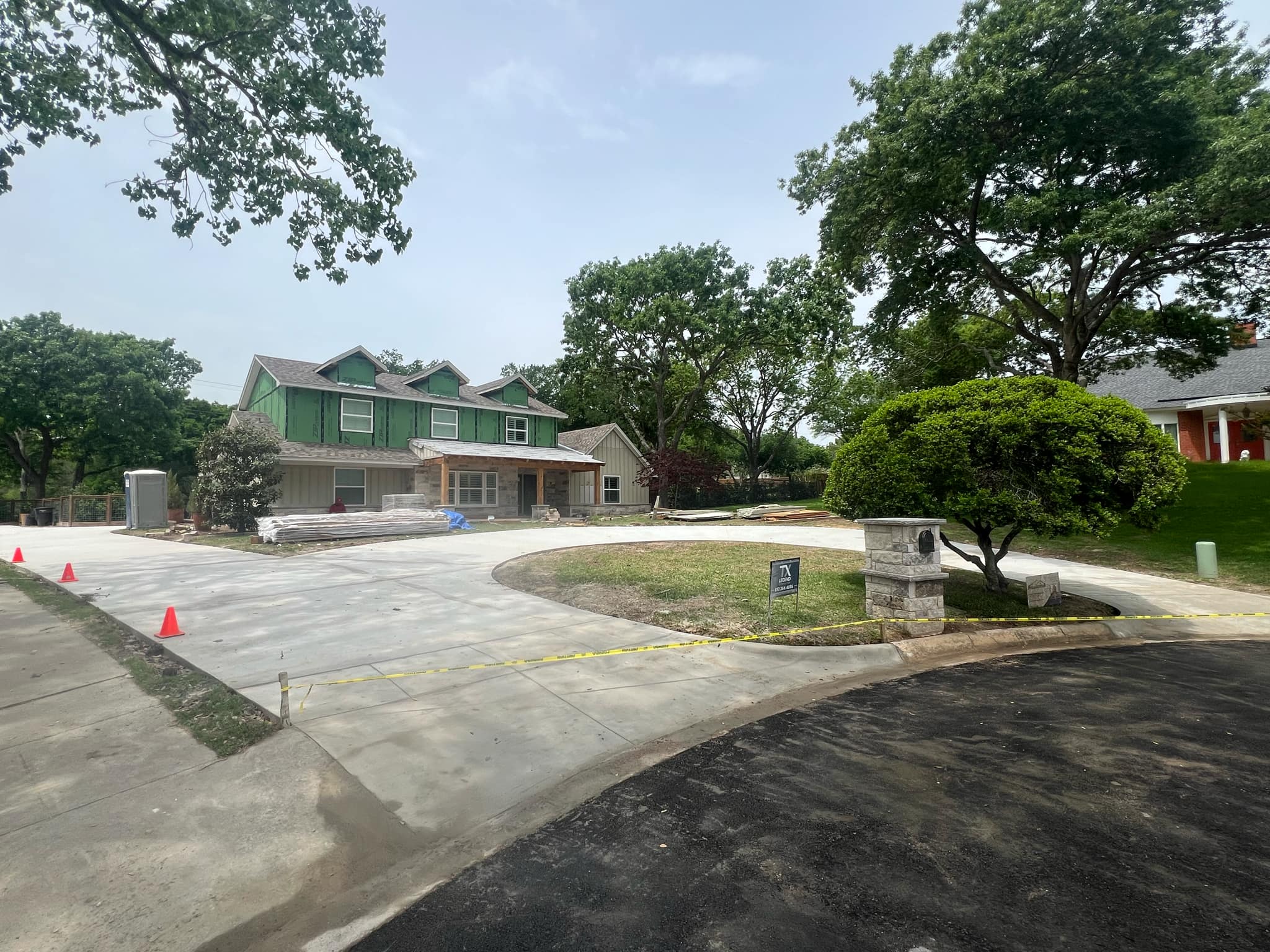 Finished residential driveway and walkway project